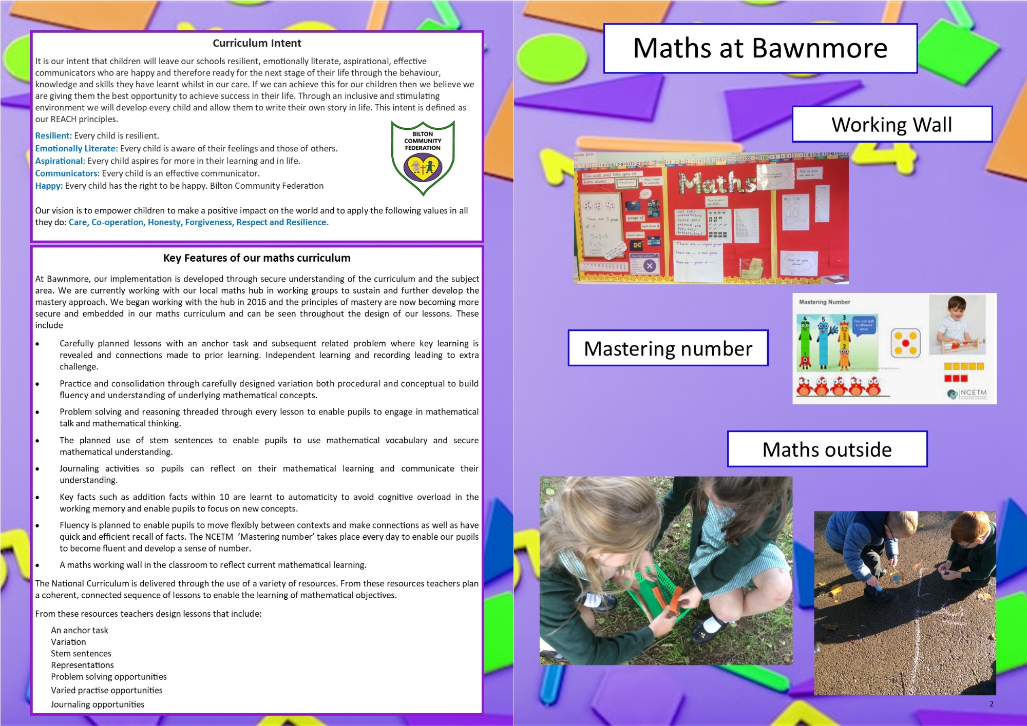 Bawnmore Community Infant School - Mathematics